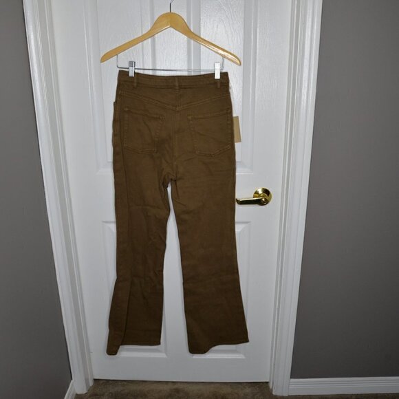 NWT Aritzia Wilfred Twostep Flare Pants Brown Sz 4 - Picture 3 of 6